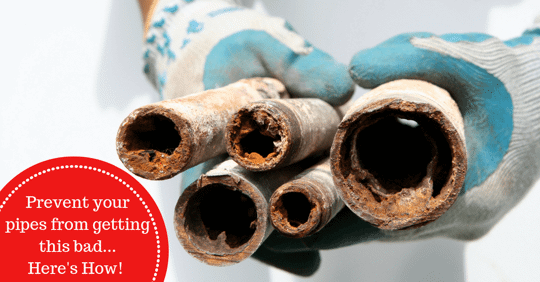 Picture of corroded pipes